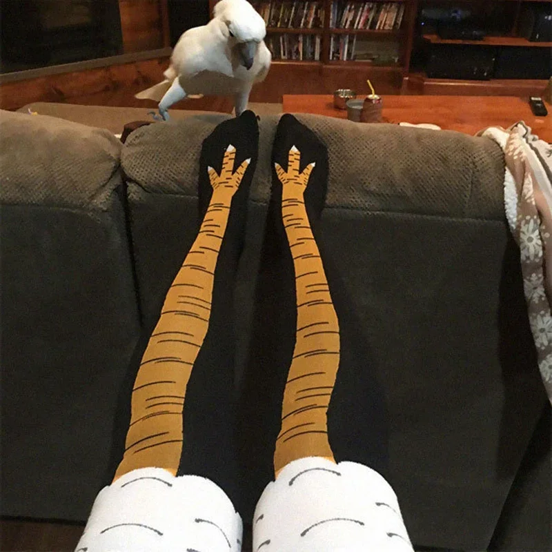 Funny Chicken Leg Socks - Calzini da uomo divertenti con pollo
