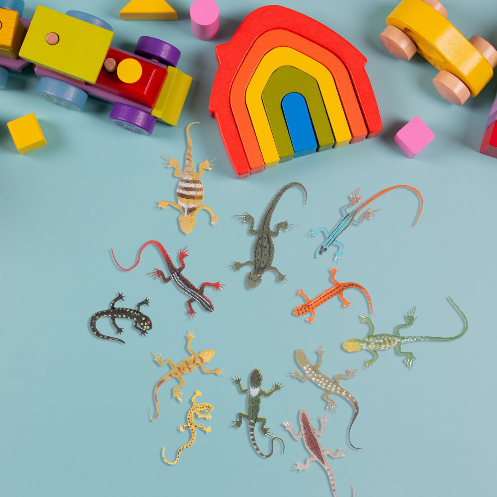 Prank Toys - 12 Pezzi di Gechi Realistici, Simulazione