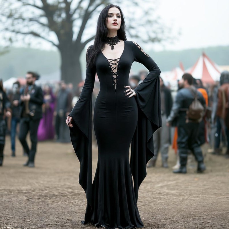 Medieval Renaissance Dress Women - Costume da strega gotico medievale, cosplay,