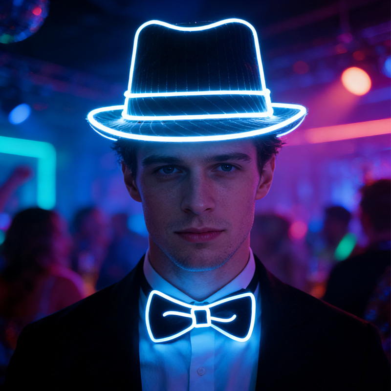 Glow In The Dark Party Glasses - Regalo da uomo Neon EL Wire