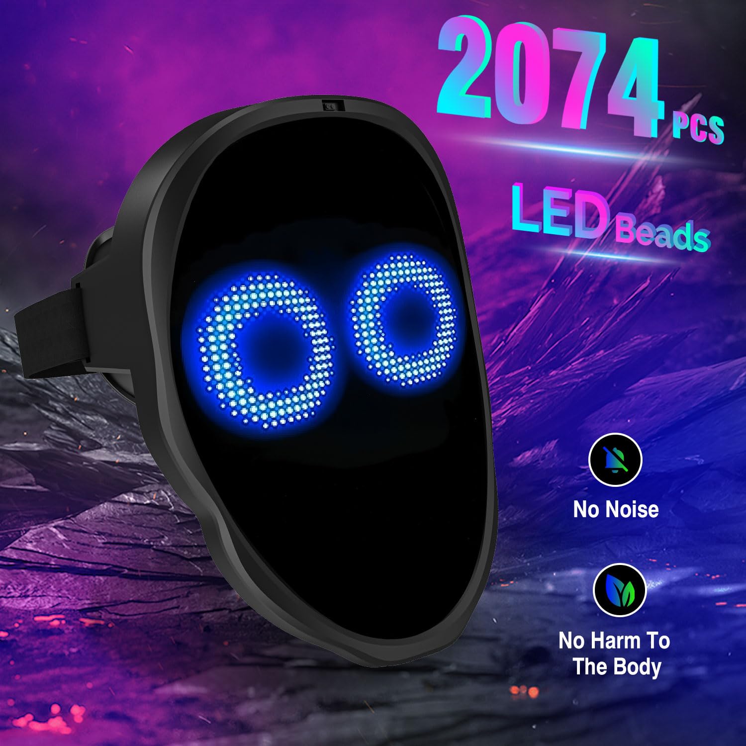 Maschera illuminata a LED per  - Led Purge Mask Halloween recensione e prezzo