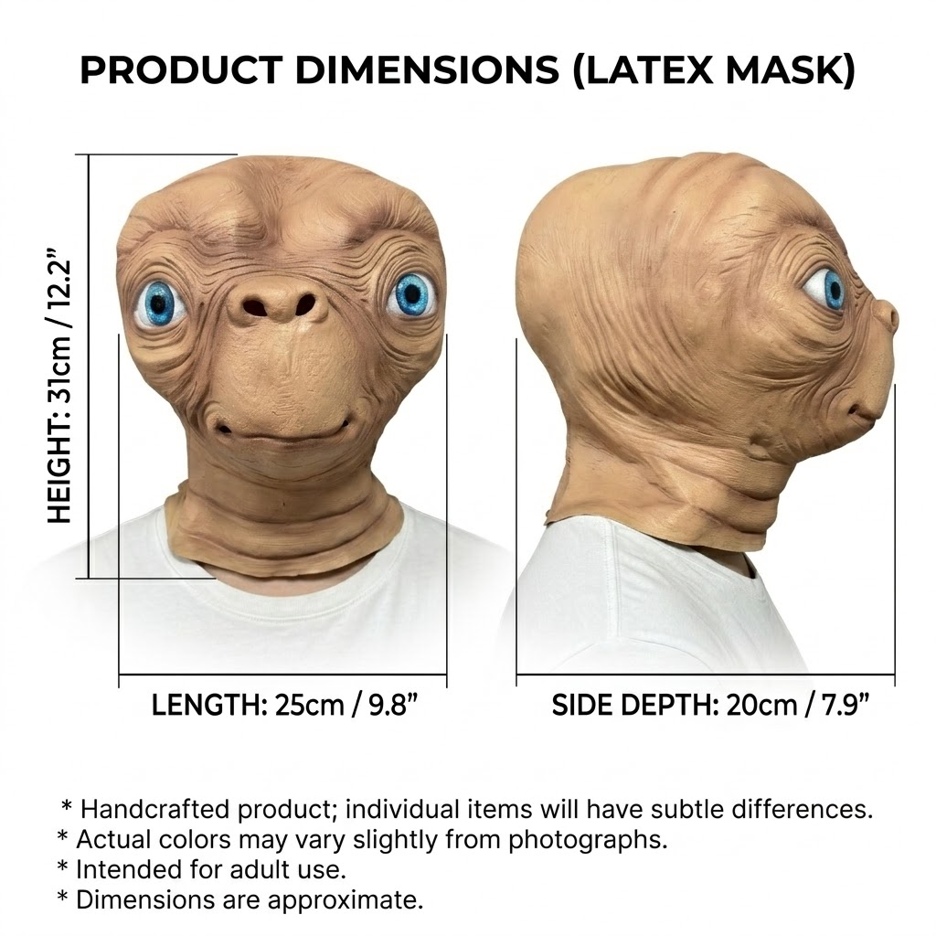 ET Alien Maschera in lattice H - Latex Alien Mask Realistic recensione e prezzo