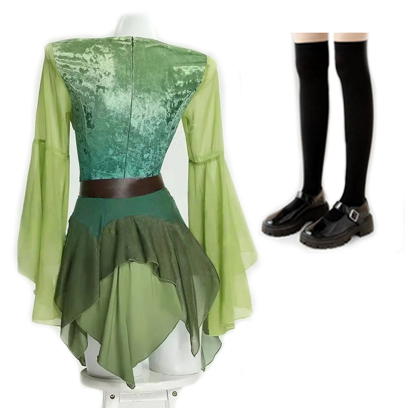 Abito da Elfa Medievale Verde  - Medieval Renaissance Dress Women recensione e prezzo