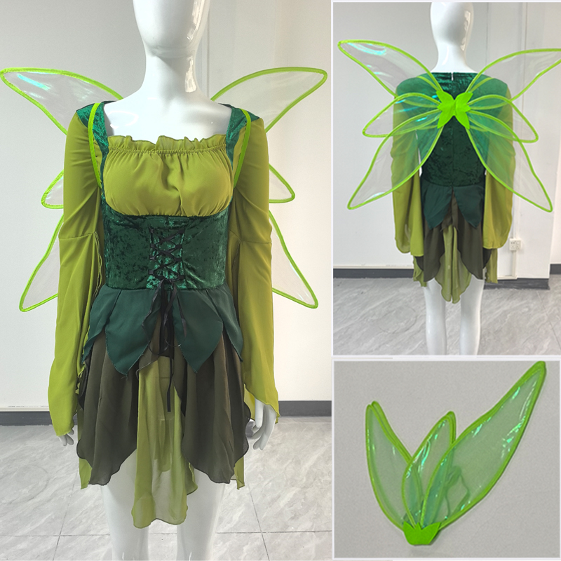 Abito da Elfa Medievale Verde  - Medieval Renaissance Dress Women recensione e prezzo