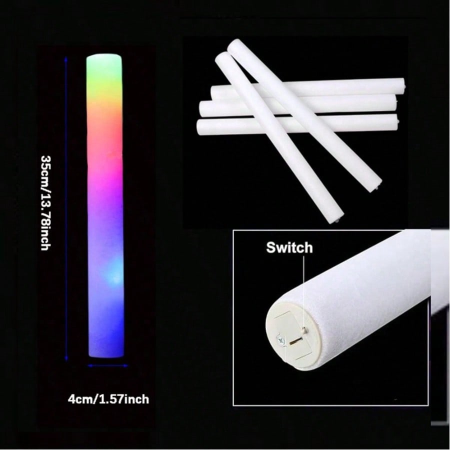 105 bastoncini luminosi in sch - Flashing Led Foam Sticks Party recensione e prezzo