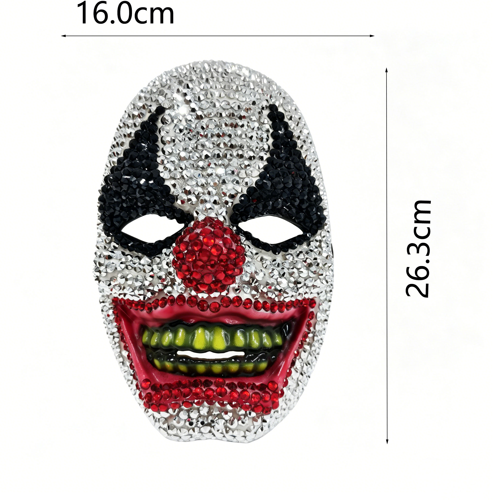 Maschera da Clown con Strass,  - Led Purge Mask Halloween recensione e prezzo