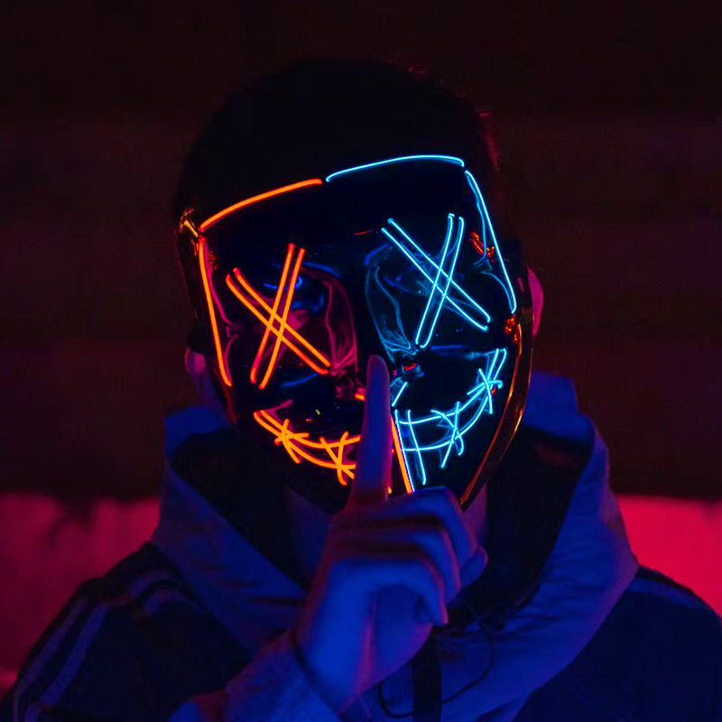 Maschere Luminose al Neon Senz - Led Purge Mask Halloween recensione e prezzo