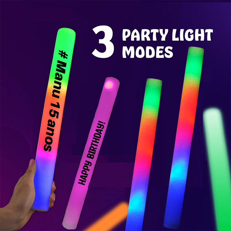 30 bastoncini luminosi in schi - Flashing Led Foam Sticks Party recensione e prezzo