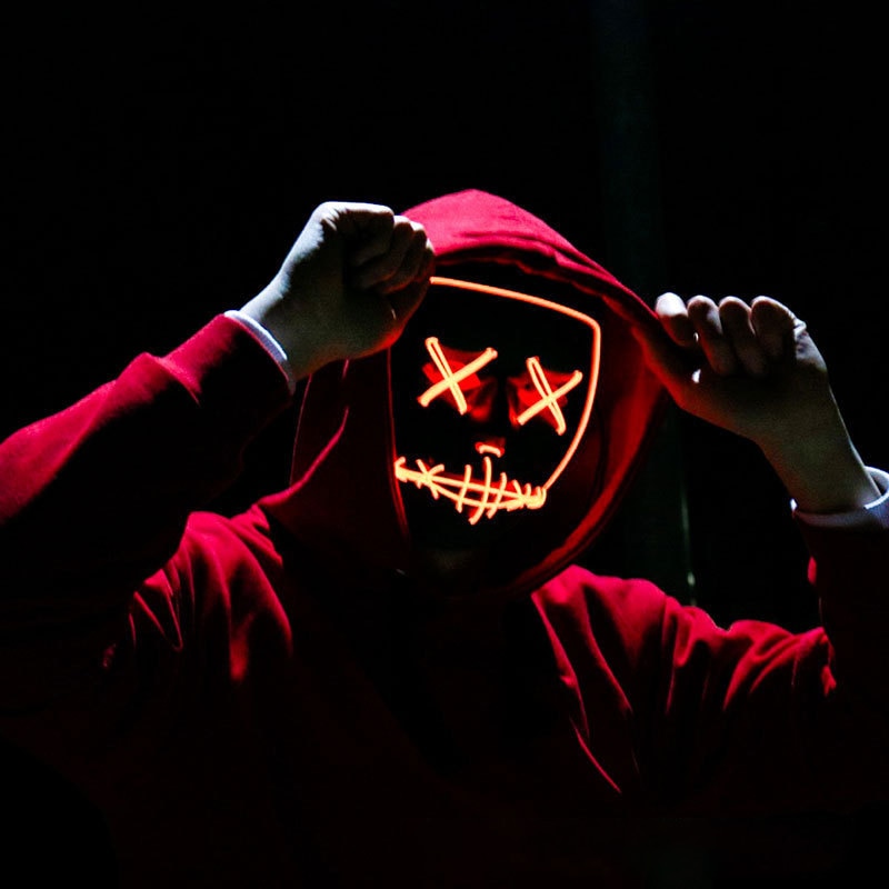 Maschera LED Neon di Halloween - Led Purge Mask Halloween recensione e prezzo