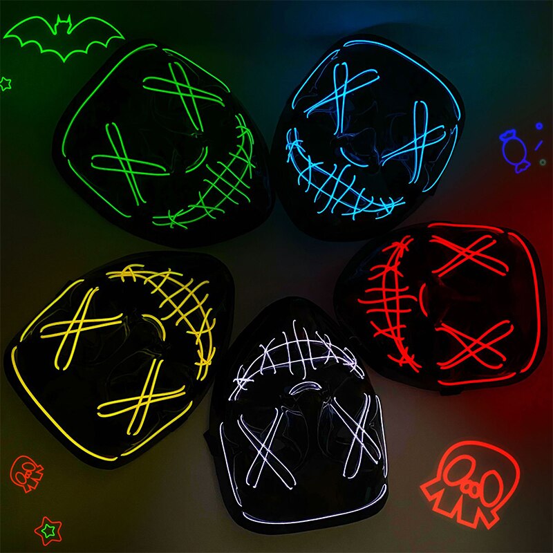 Maschera LED Neon di Halloween - Led Purge Mask Halloween recensione e prezzo